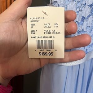 bridesmaids dress in the color ICE BLUE. NWT